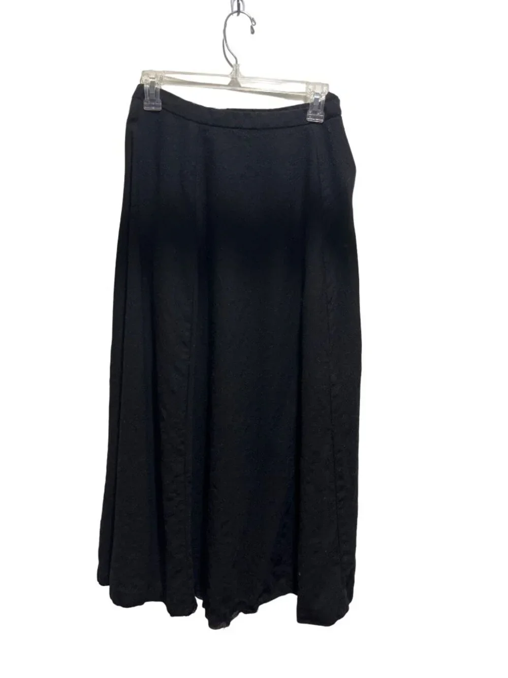 Nordstrom Size 10 Black Wool Skirt Side Zipper 29e - Picture 2 of 12